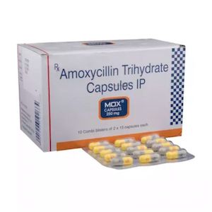 Amoxicillin for wound infection, white pill 875 125